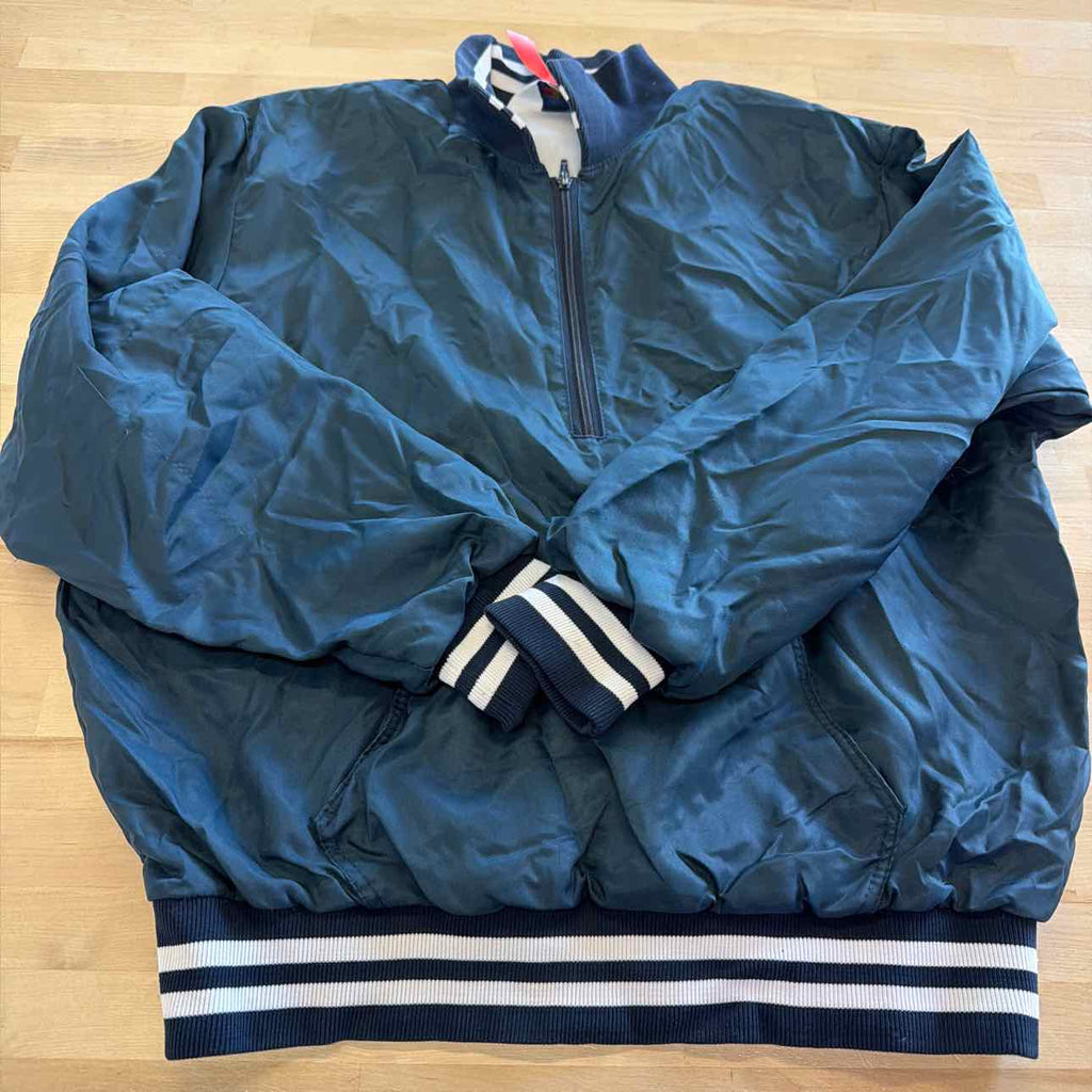 Rennoc Size M Navy MENS Athletic 1/2 zip Windbreaker