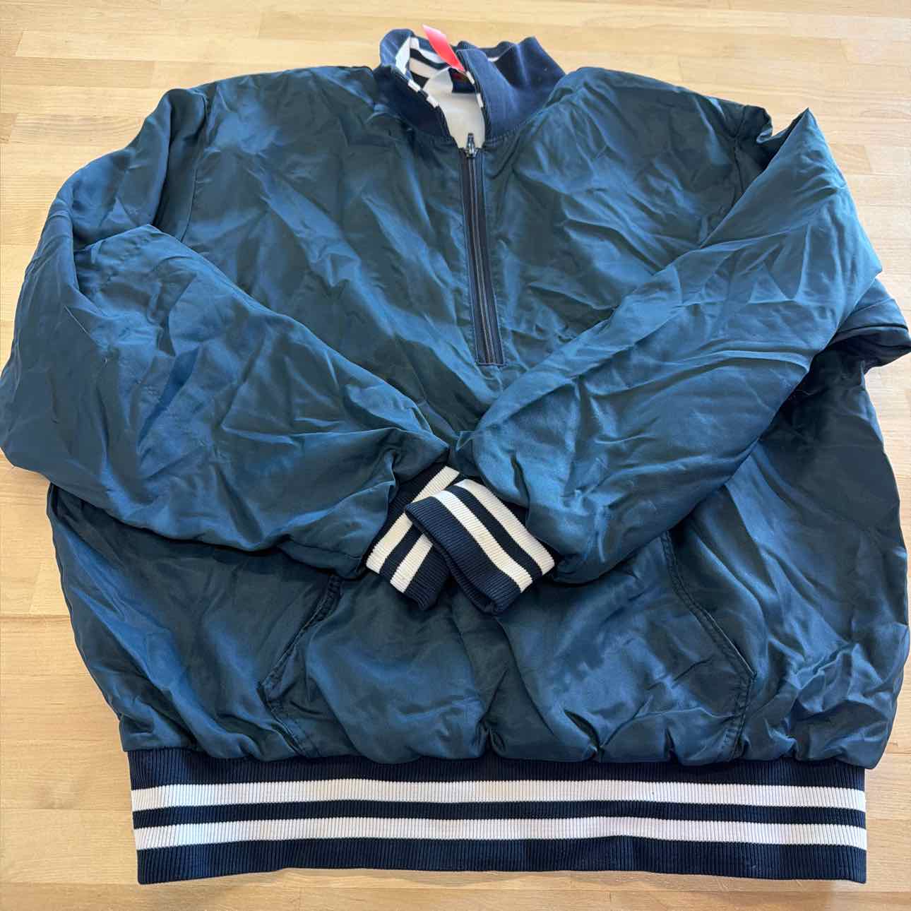 Rennoc Size M Navy MENS Athletic 1/2 zip Windbreaker