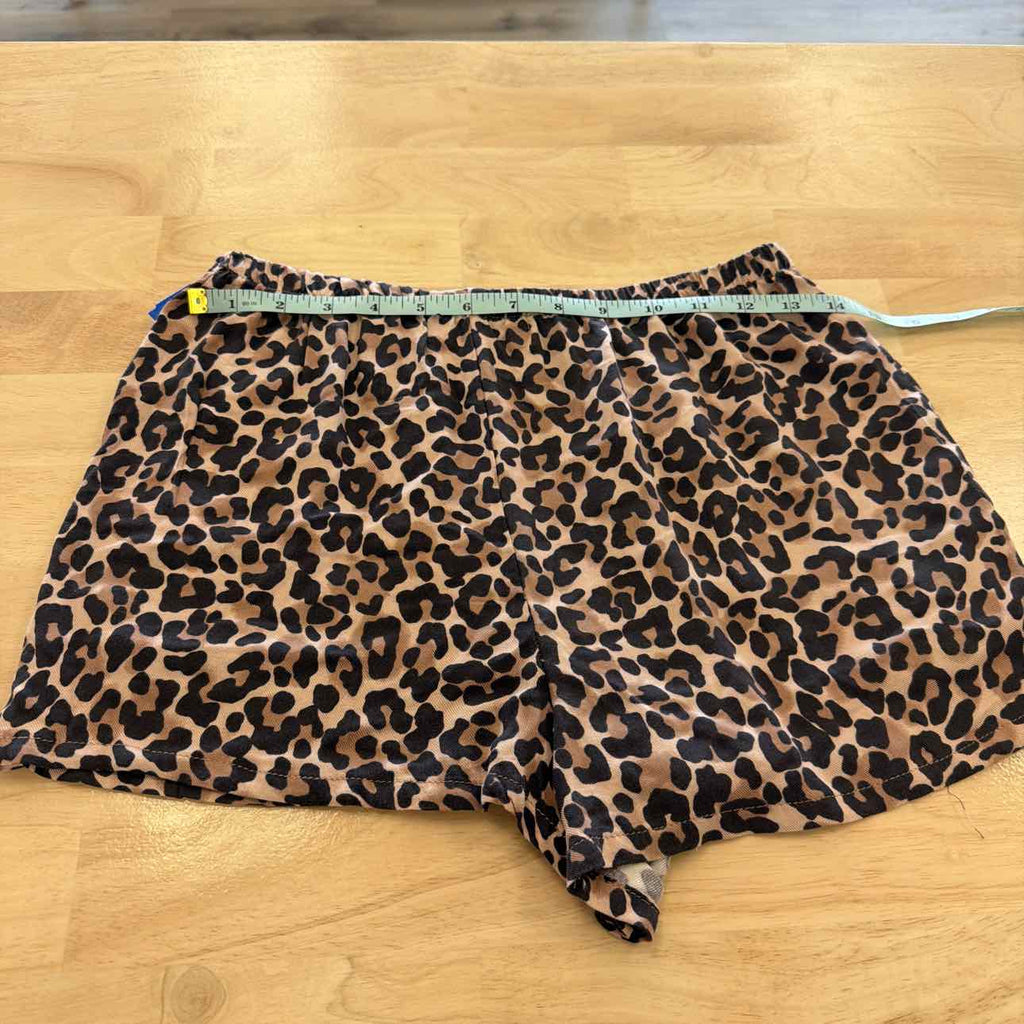 hippie rose Women Size S  Brown New Shorts  Leopard Pull-on Drawstring Shorts
