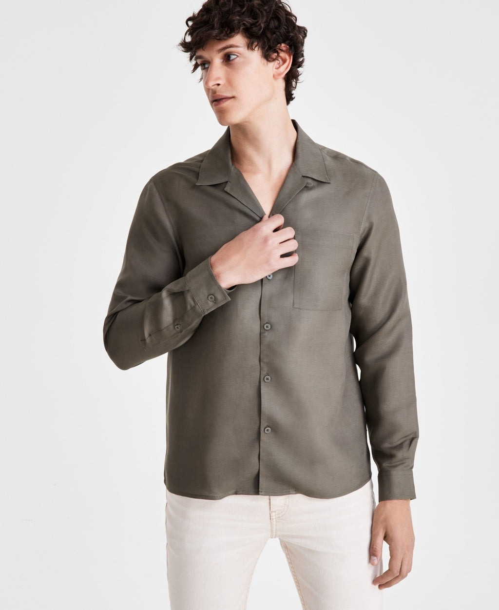I.n.c. International Concepts Men's Kylo Regular-Fit Camp Shirt