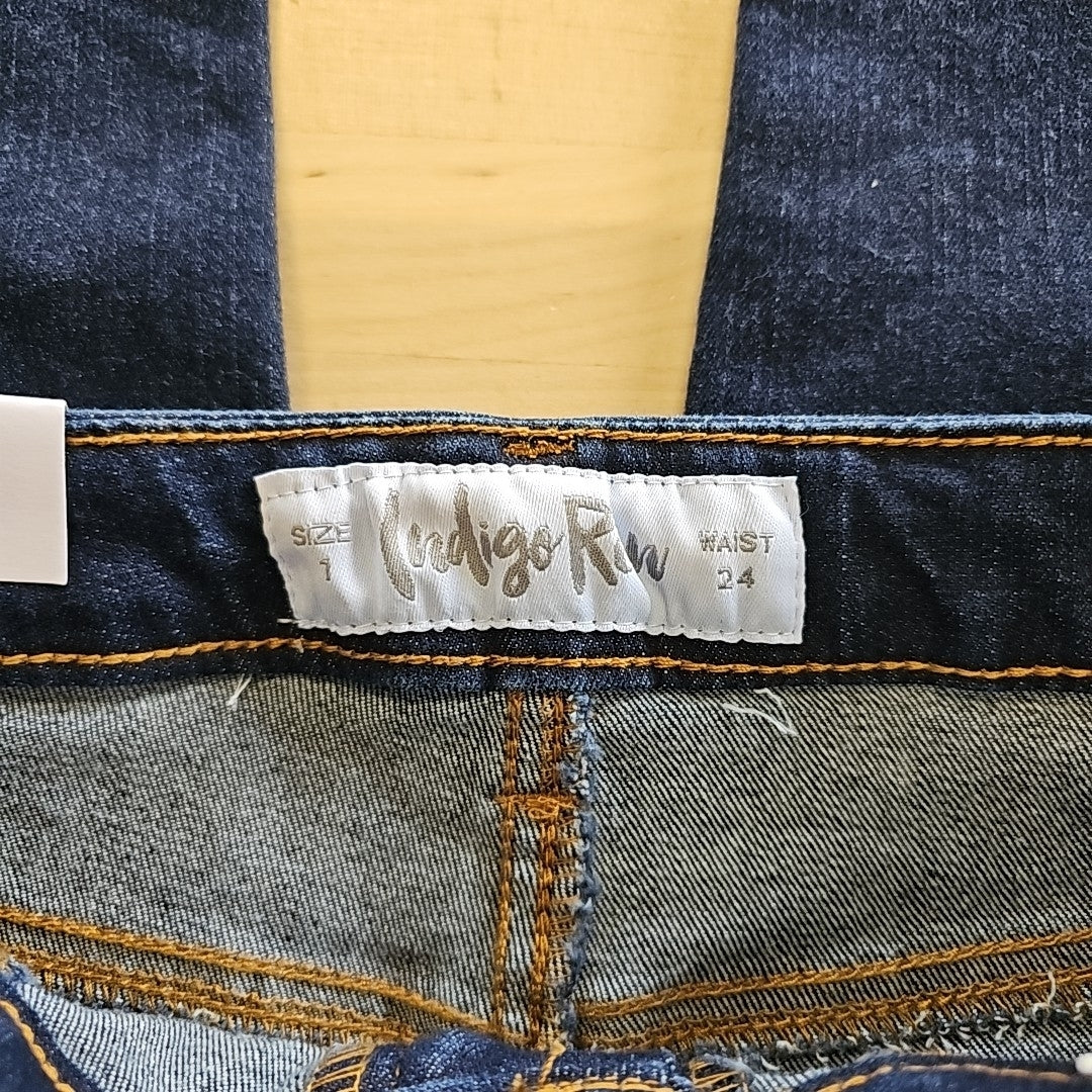 Indigo Rein Juniors' High-Rise Seamed Straight-Leg Jeans