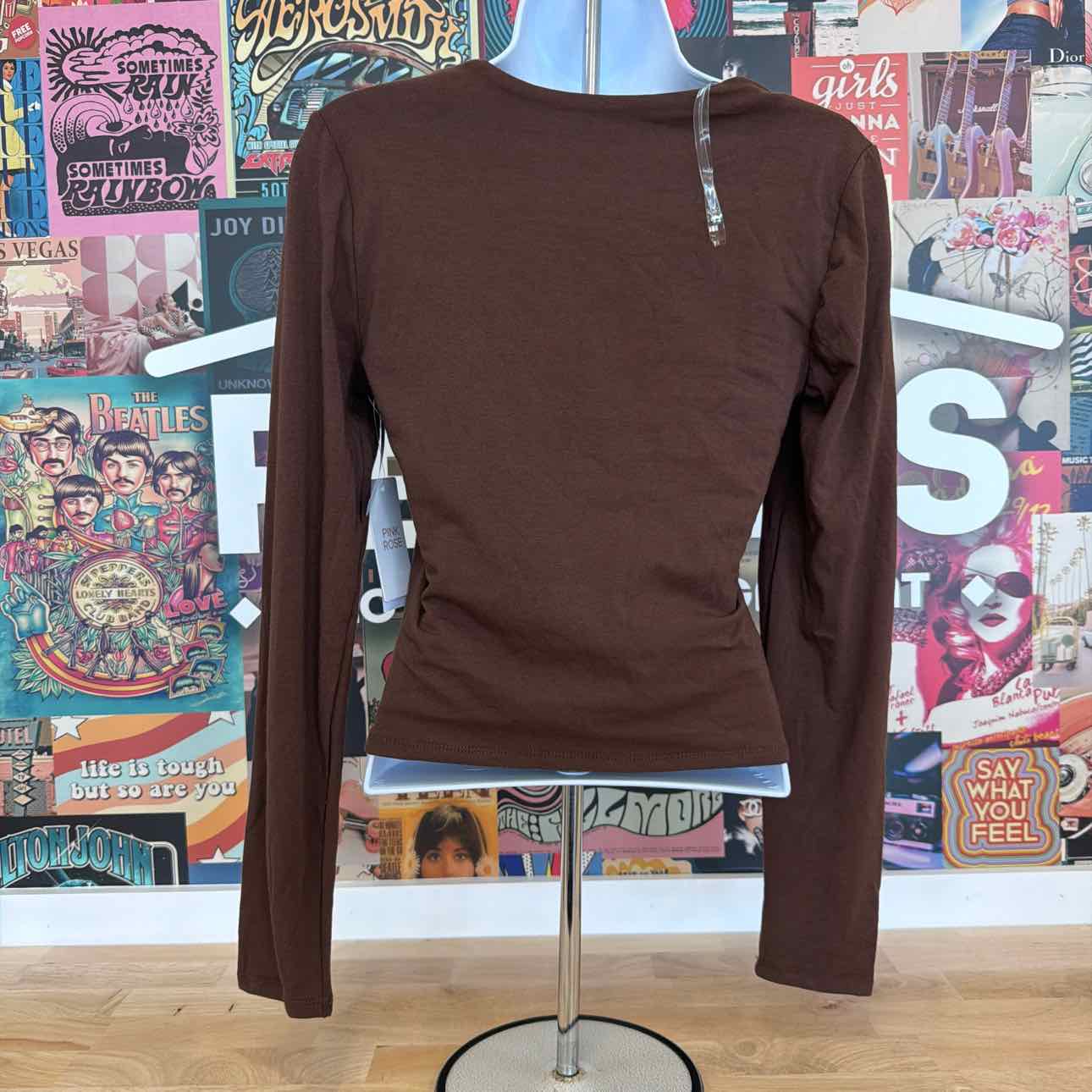 pink rose Size M Brown New Longsleeve