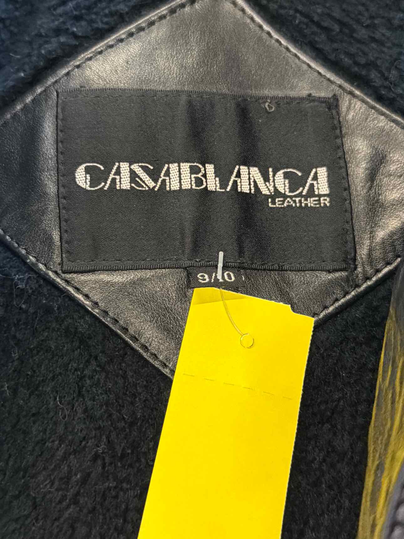 CasaBlanca Size 9 Black Leather Jacket