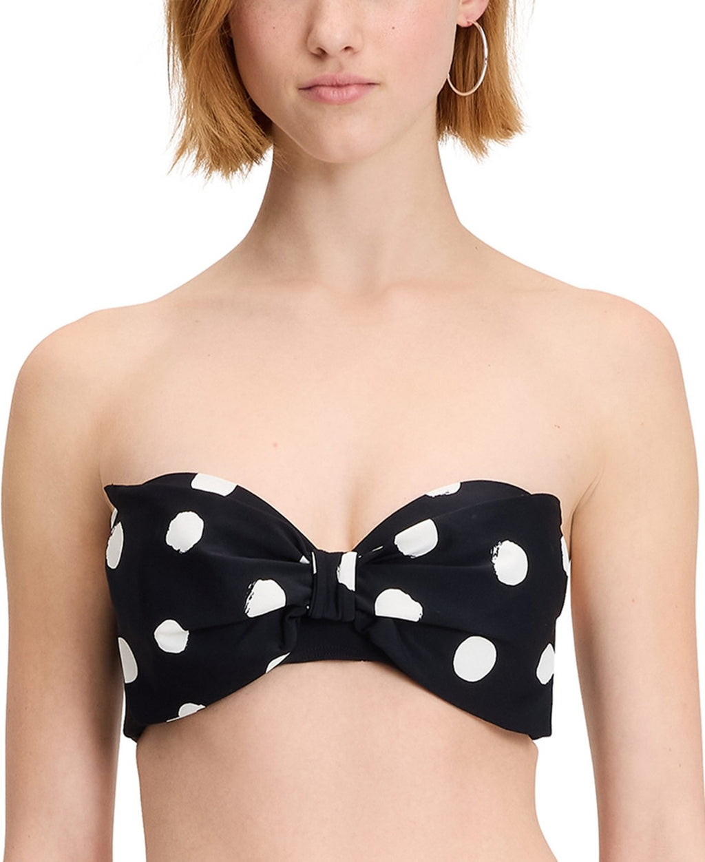 Kate Spade Size XL Paint Dot Bow Bra Top - Black