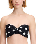 Kate Spade Size XL Paint Dot Bow Bra Top - Black