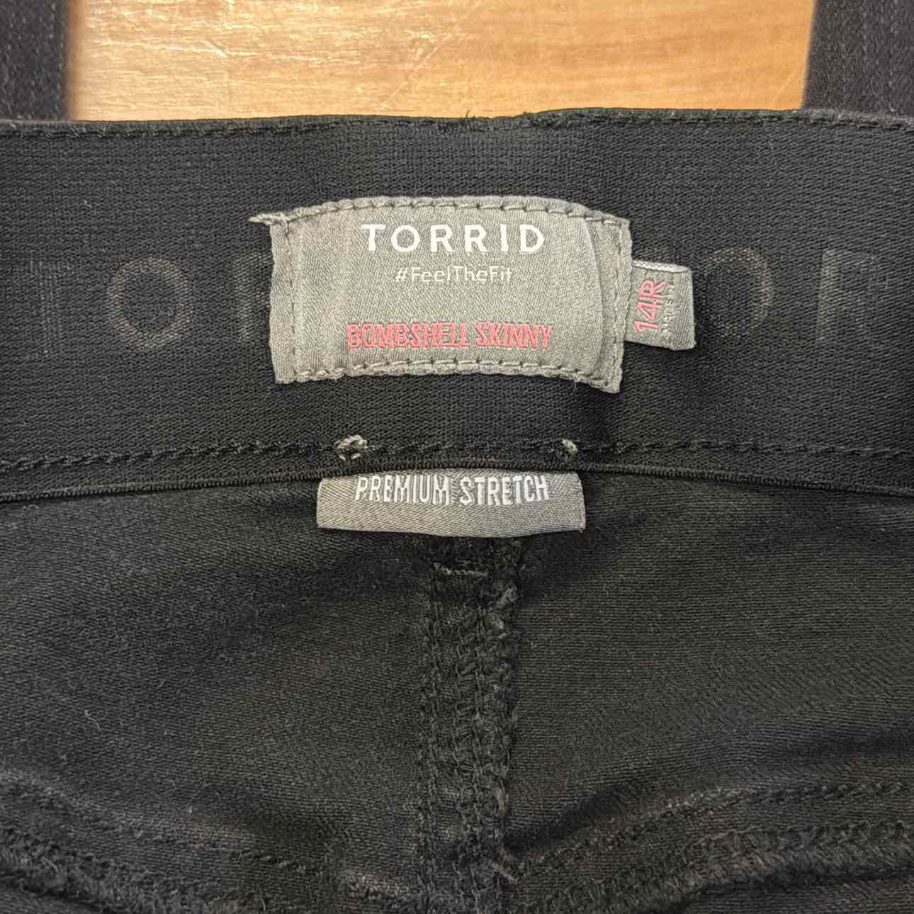 Torrid Size 14 BLackBombshell Skinny Used Jeans