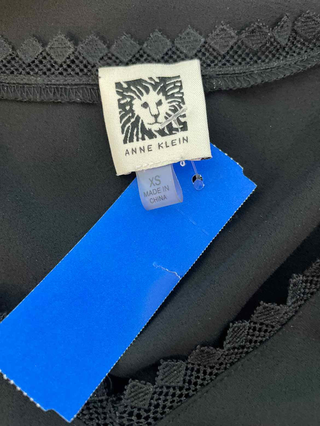 Anne Klein Size XS Black & Aqua Sleeveless