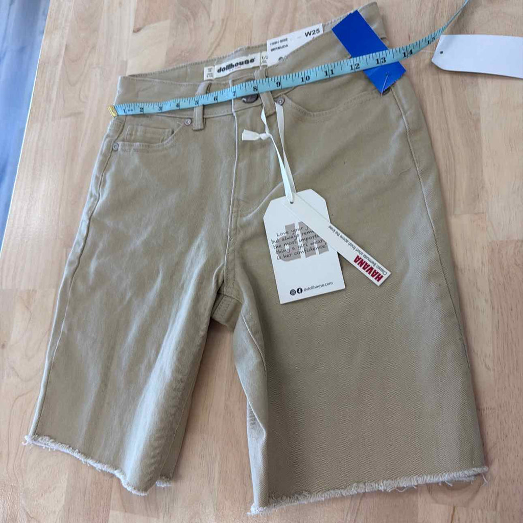 dollhouse Women Size 25 Tan New Shorts