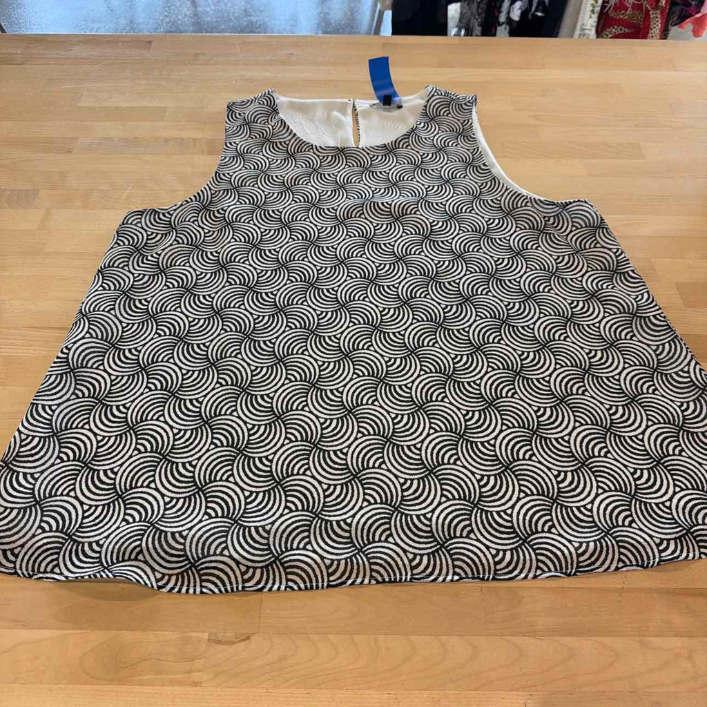 Pleione Size XL White Black Preloved Sleeveless