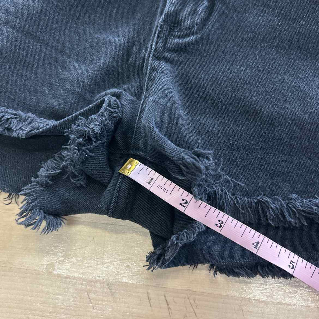 SONG Women Size 9 Black Denim Preloved Shorts