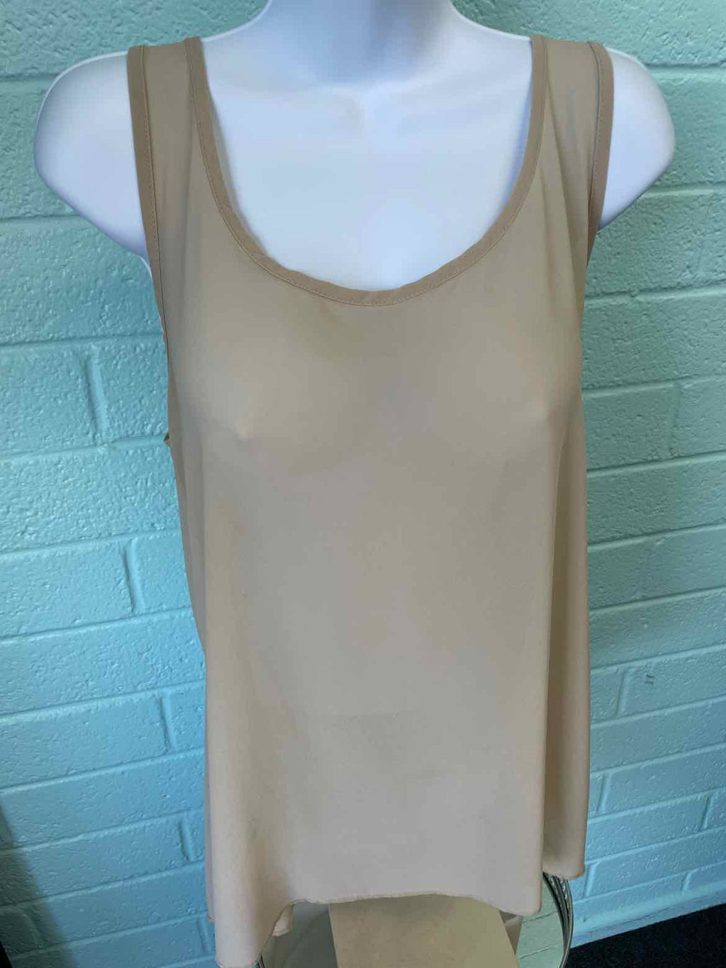 Zenana Size L Tan Sleeveless