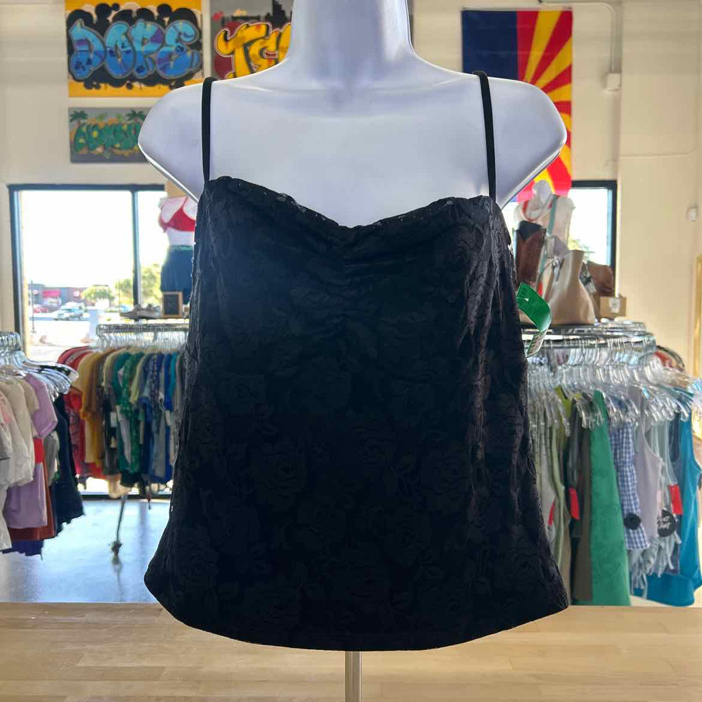 REORIA Size XL Black Lace Preloved Tank