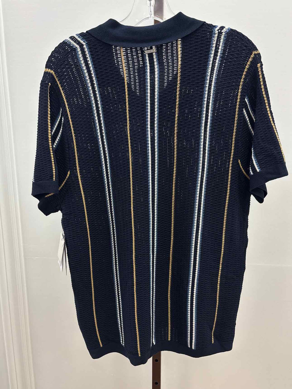 Guess Size L Blue White New MENS Polo