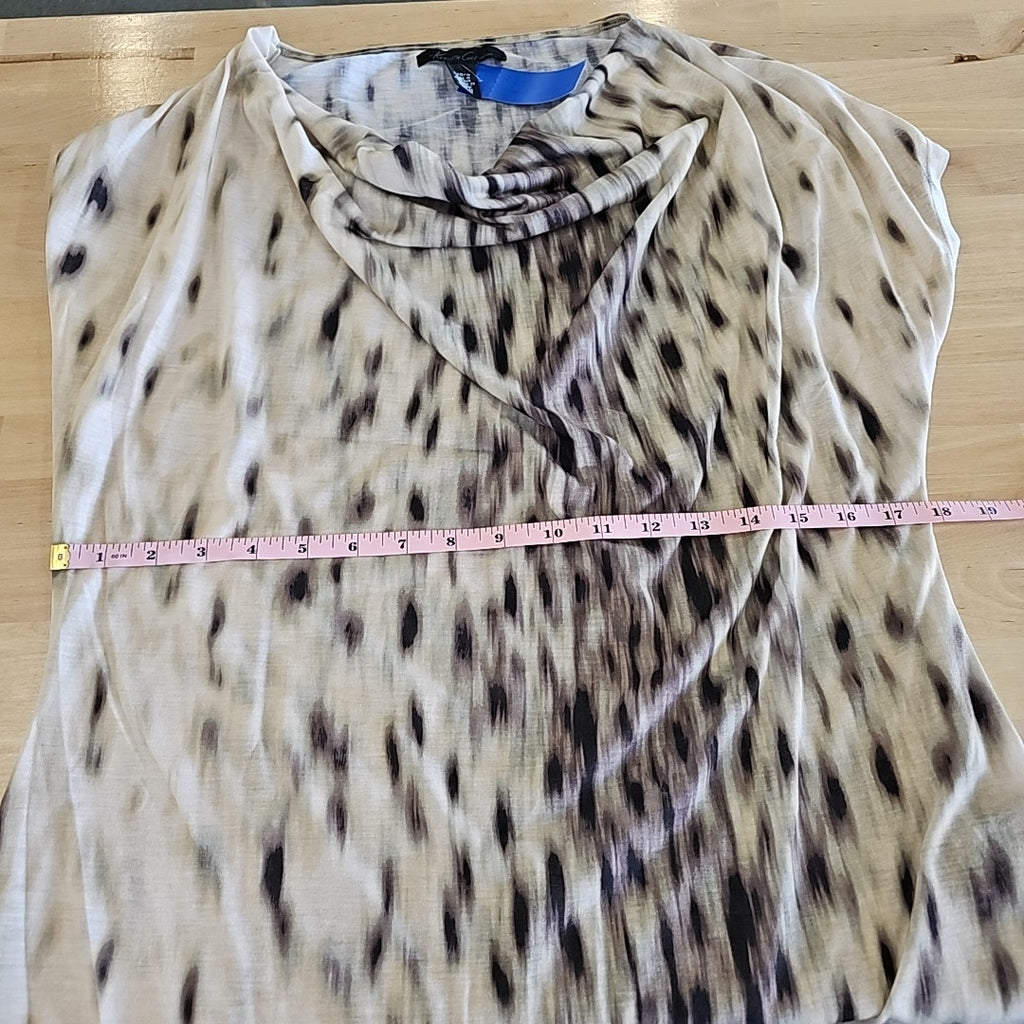 Kenneth Cole Size L Tan Blouse