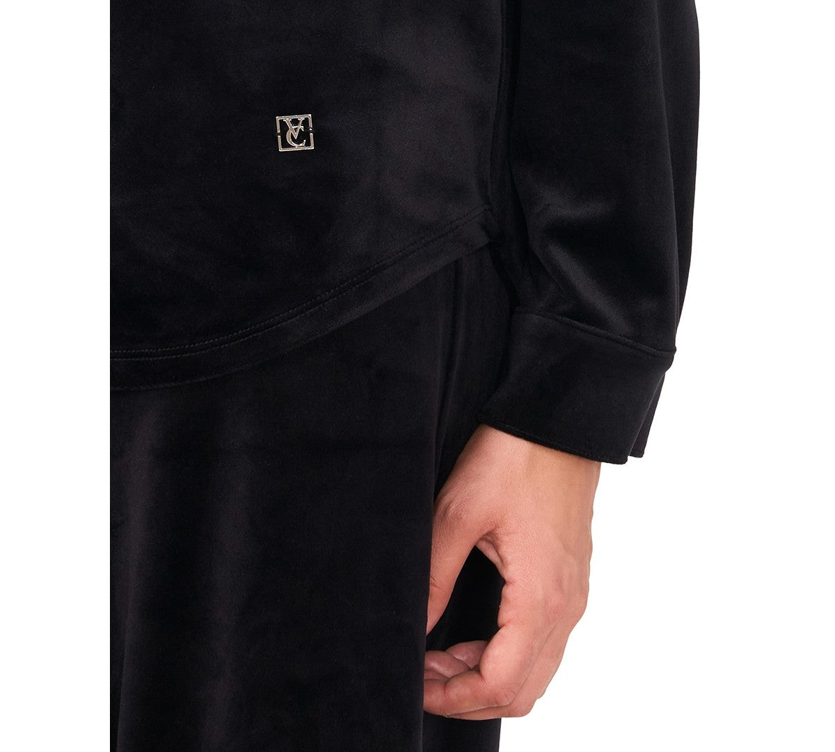 Vince Camuto Size XS Black Button Down Shirt