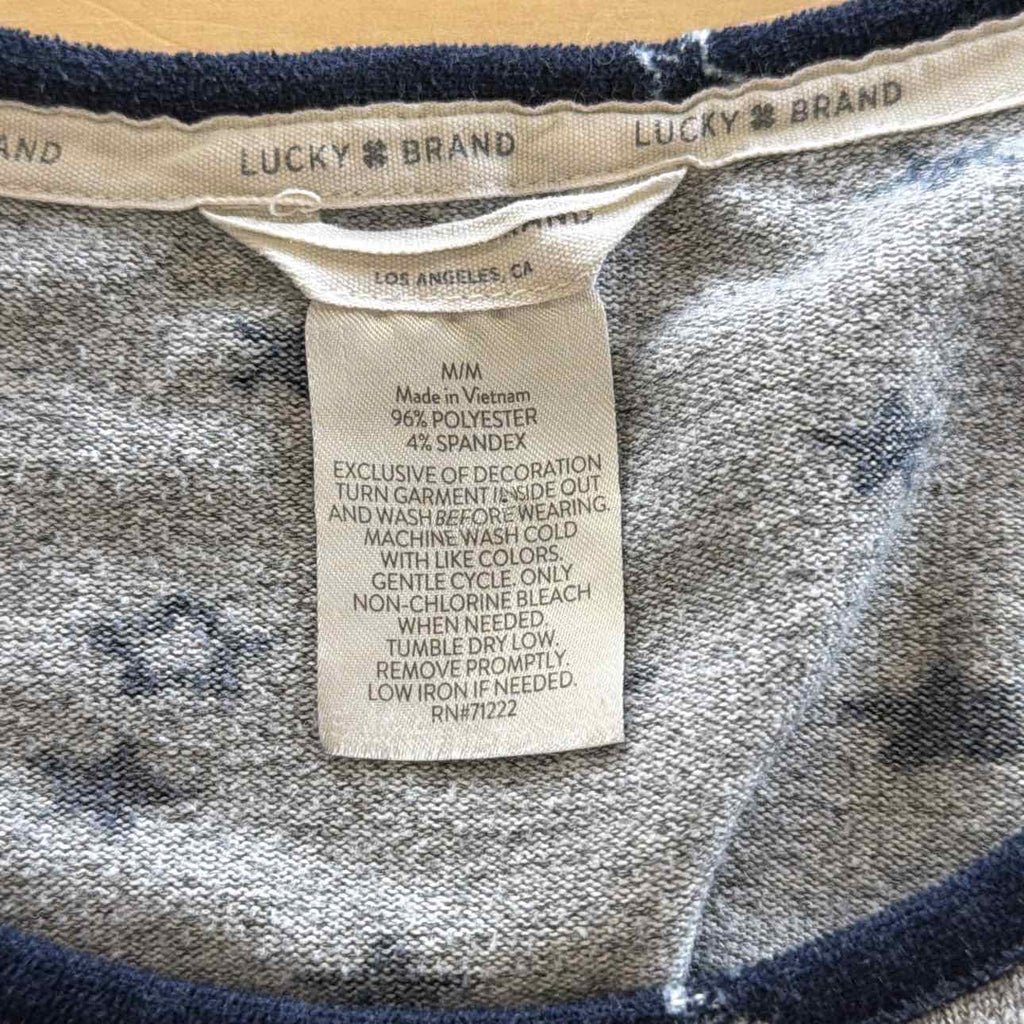 Lucky Brand Size M Gray Preloved Tank