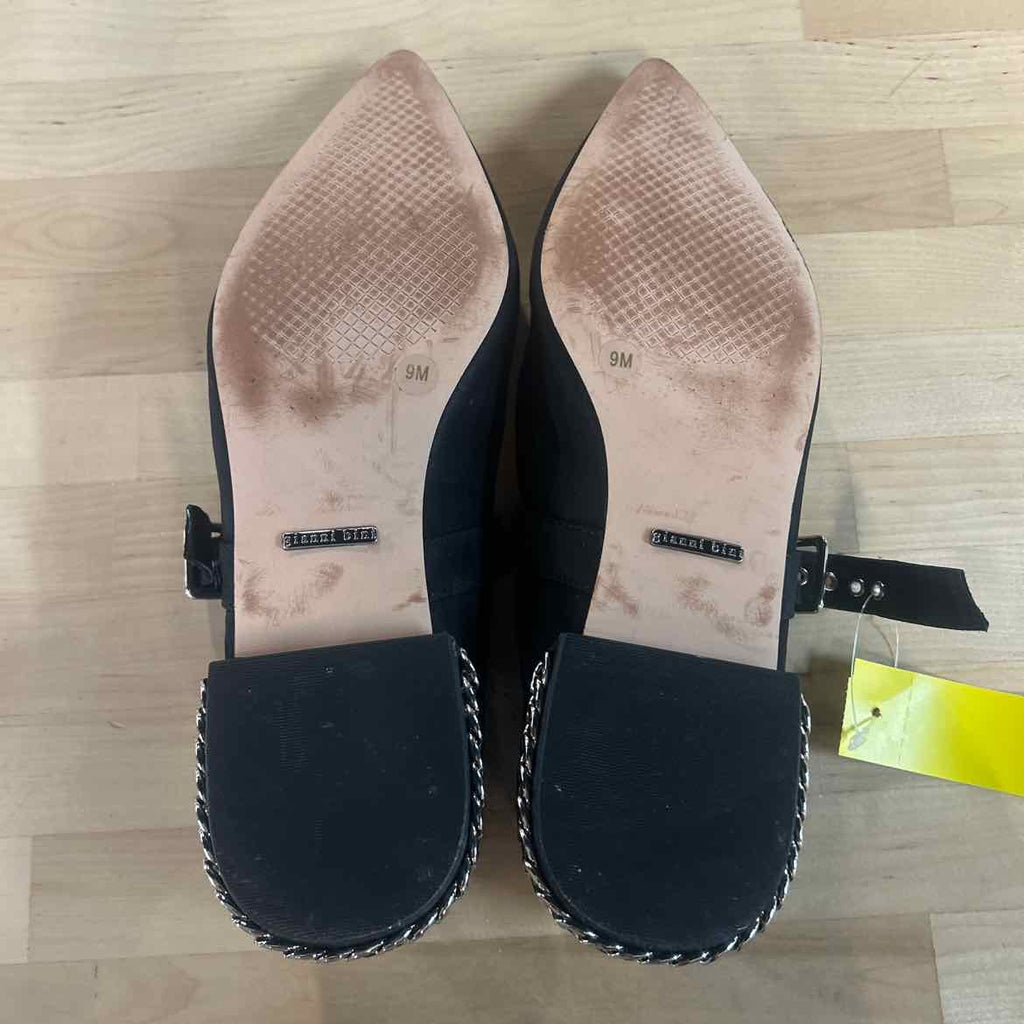 Gianni Bini Size 9 Black Leather Suede Preloved Flats