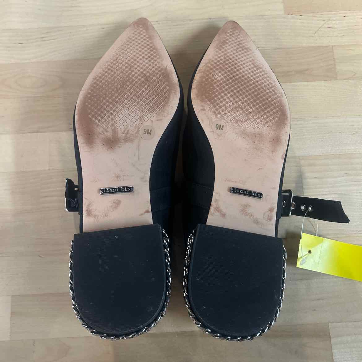 Gianni Bini Size 9 Black Leather Suede Preloved Flats