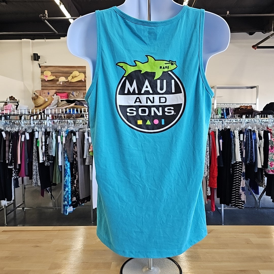 Maui and Sons Size L Blue Tank