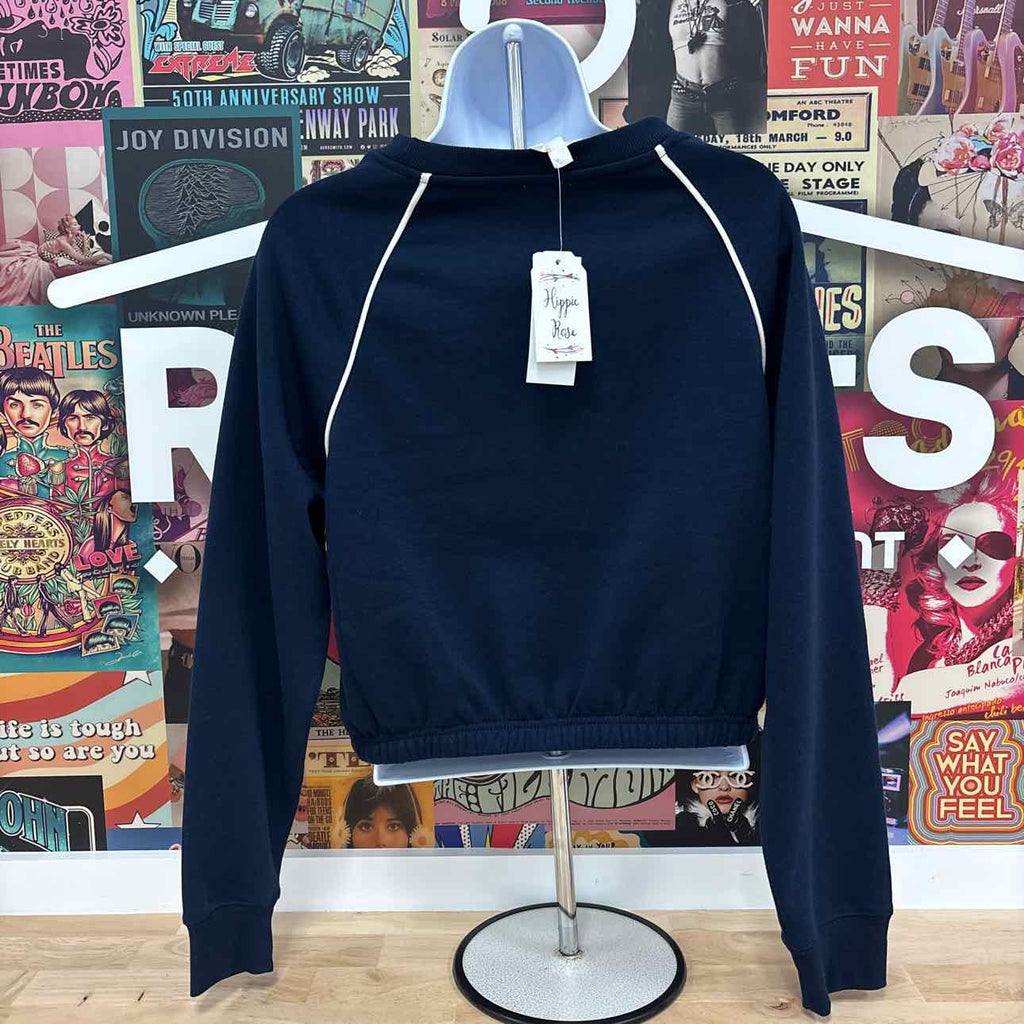 hippie rose Size XS Varsity Fleece Crewneck - Navy Social Club