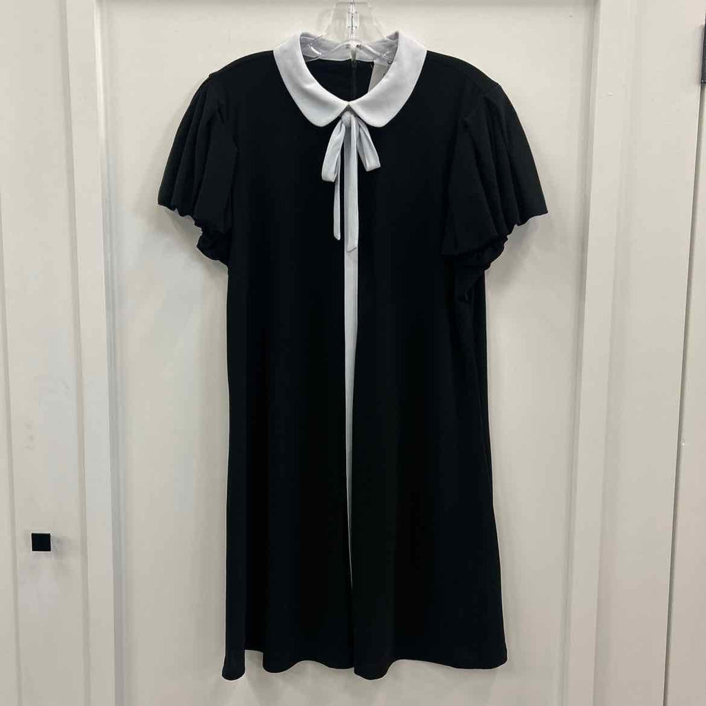 CeCe Tie Neck Puffed Sleeve Dress