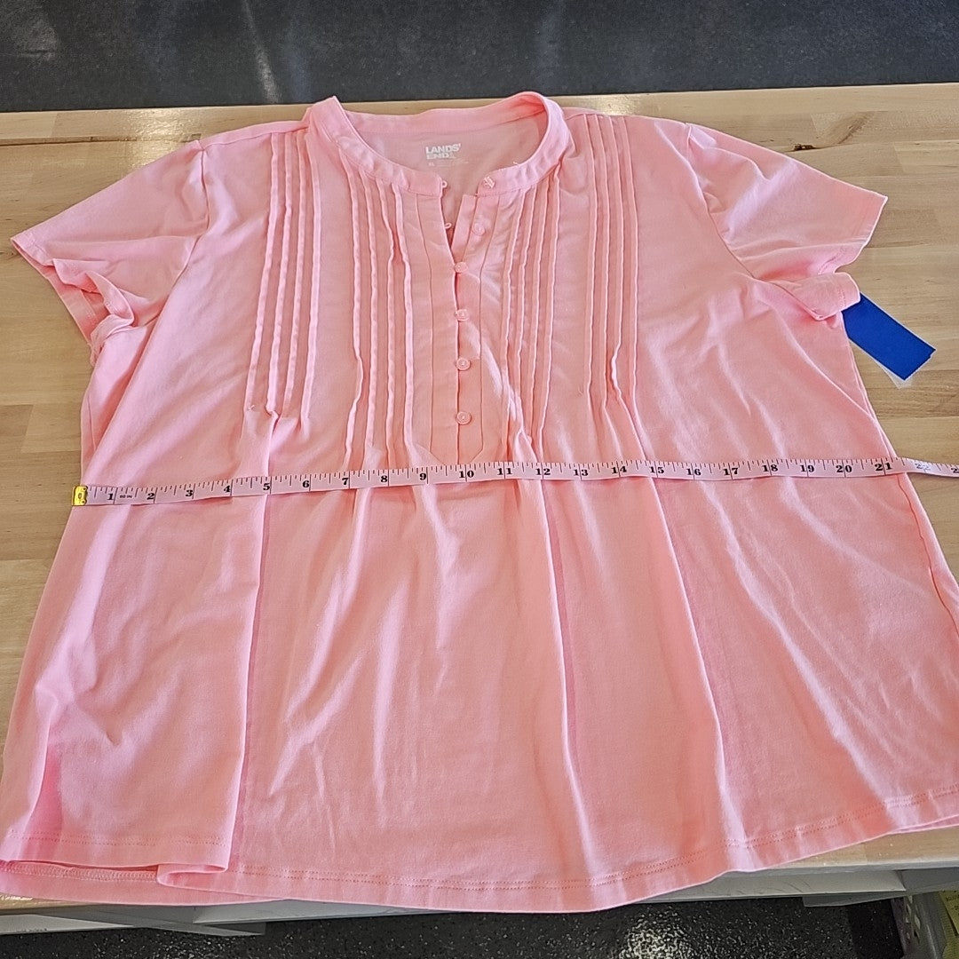 Lands End Size XL Pink Blouse