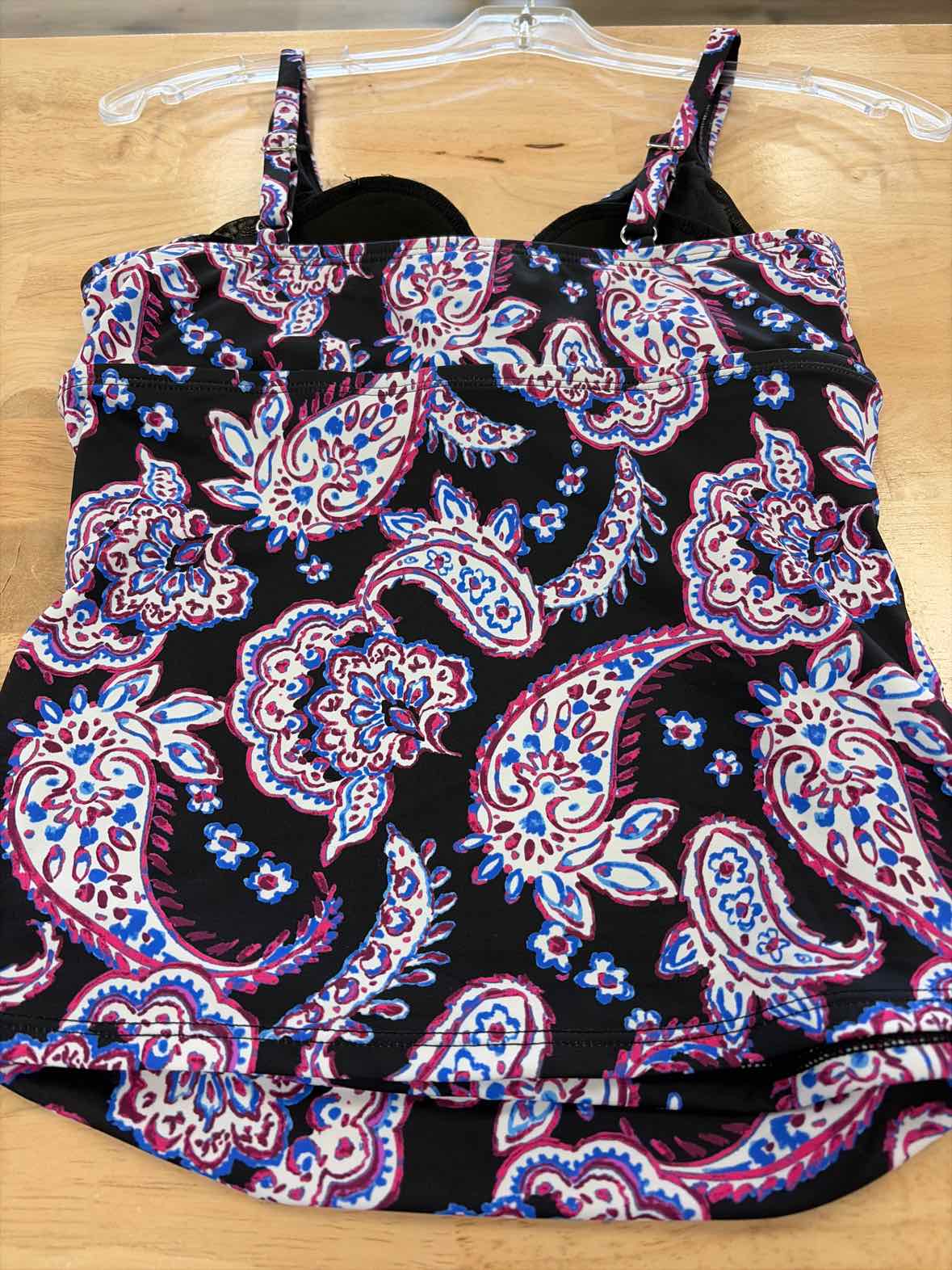 Swim Solutions Size 8 Black Print New Swimsuit Bottom/Top
