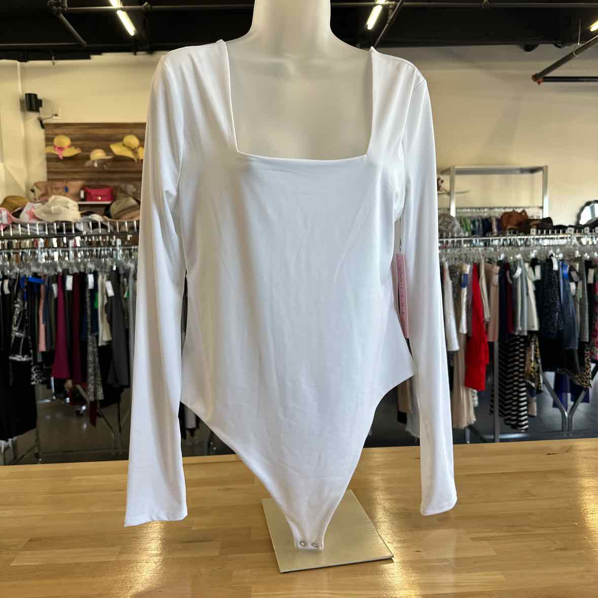 Fame Size XL White Bodysuit