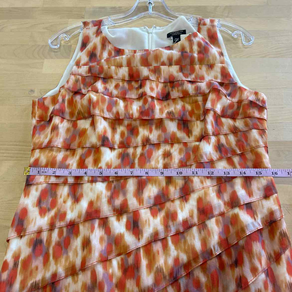 Ann Taylor Size 8P Orange/Red Preloved Dress