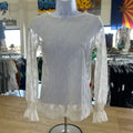 AssortedBrands Size S/M White Lace Preloved Blouse LS
