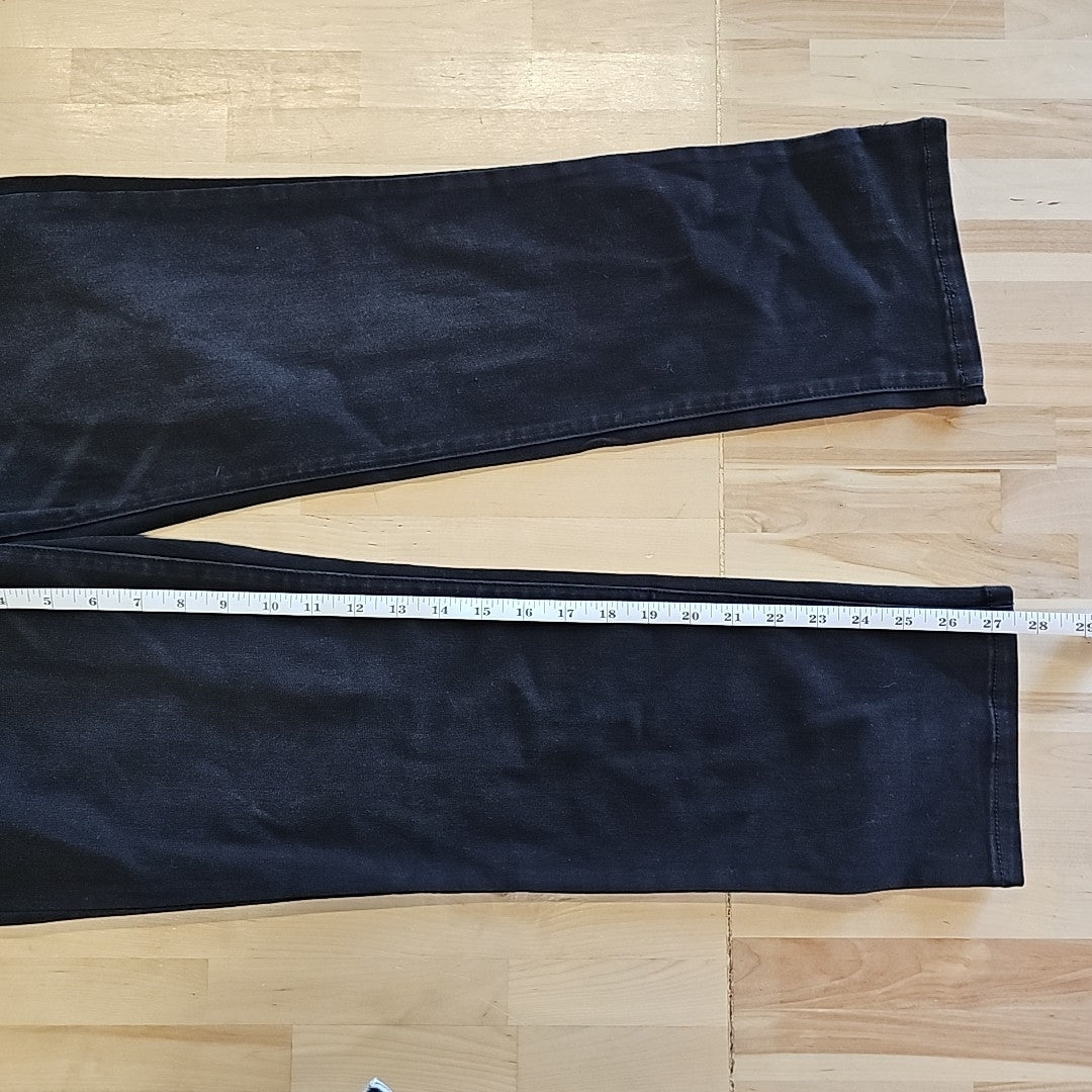 Democracy Women's Petite Ab Solution Straight Leg Jean Black