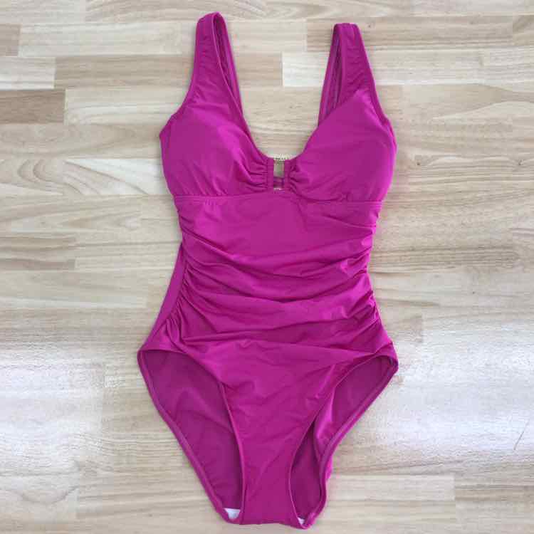 Lauren Ralph Lauren Ring Over the Shoulder Tummy Control One Piece Swimsuit - Fr