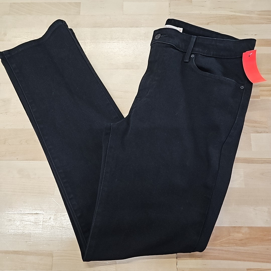 Levi's Size 16 Black Denim Used Jeans