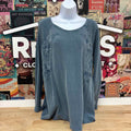 Soft Surroundings Size L Teal Knit Shirt