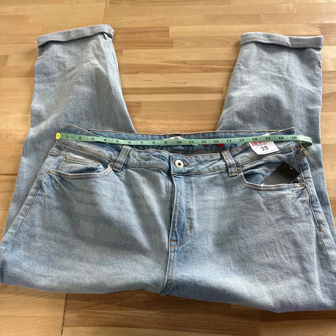 Celebrity pink Size 20 Trendy Plus Size Distressed Girlfriend Jeans - Sink Hole
