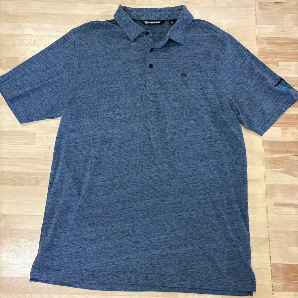 Travis Mathew Size L Blue Preloved MENS Polo