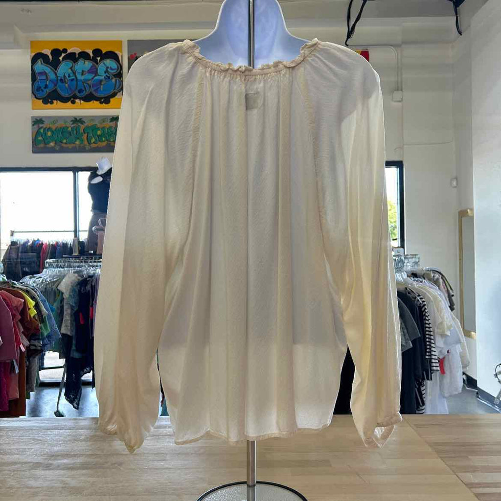 Old Navy Size XL Cream Preloved Blouse LS