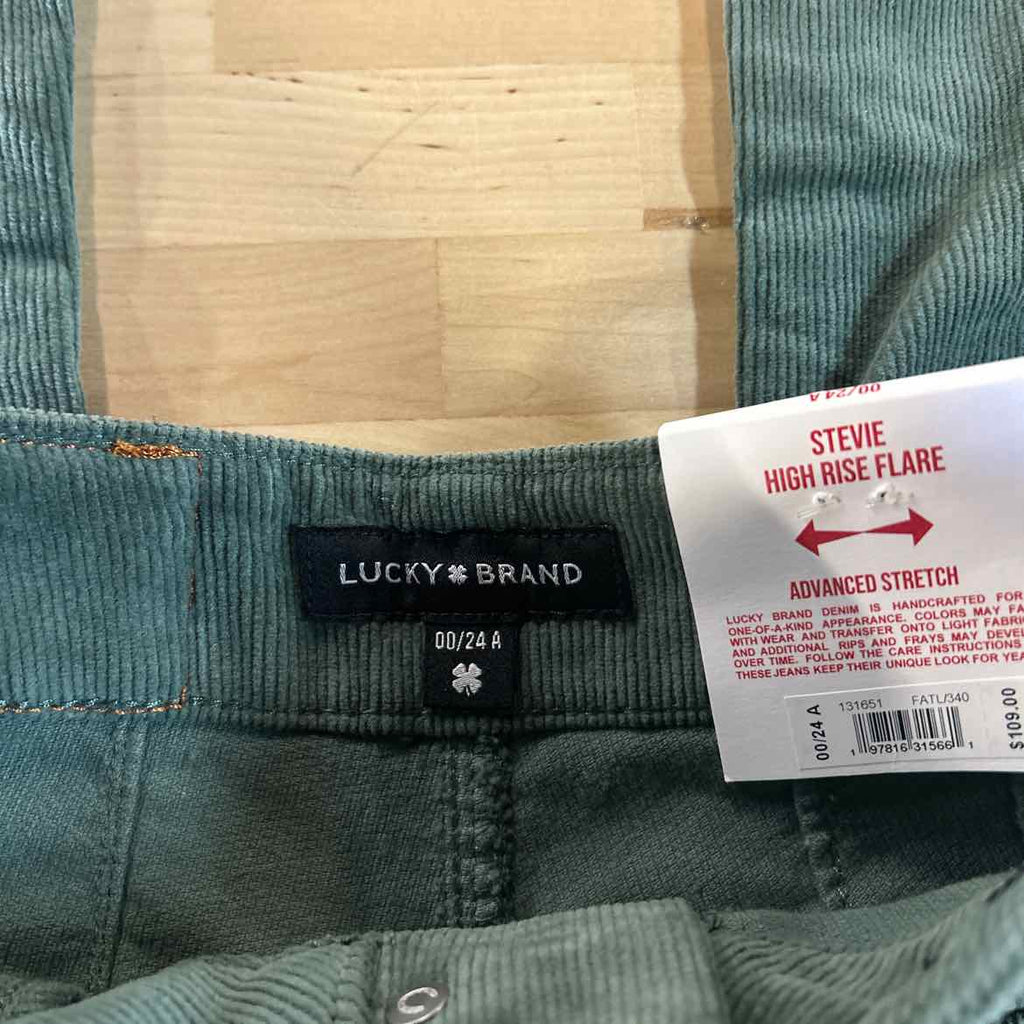 Lucky Brand Size 00 Green New Pants