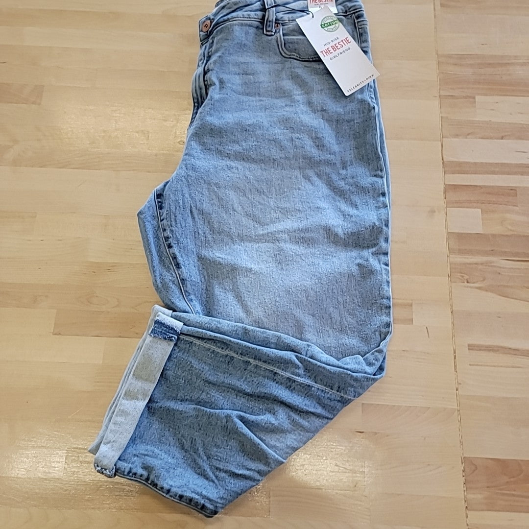 Celebrity pink Size 24 Blue Jeans Mid-Rise The Bestie Girlfriend NWT