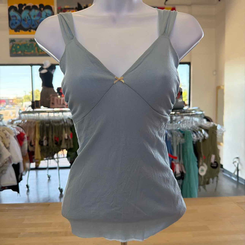 Dream in Pink Size S Blue Mesh Preloved Tank