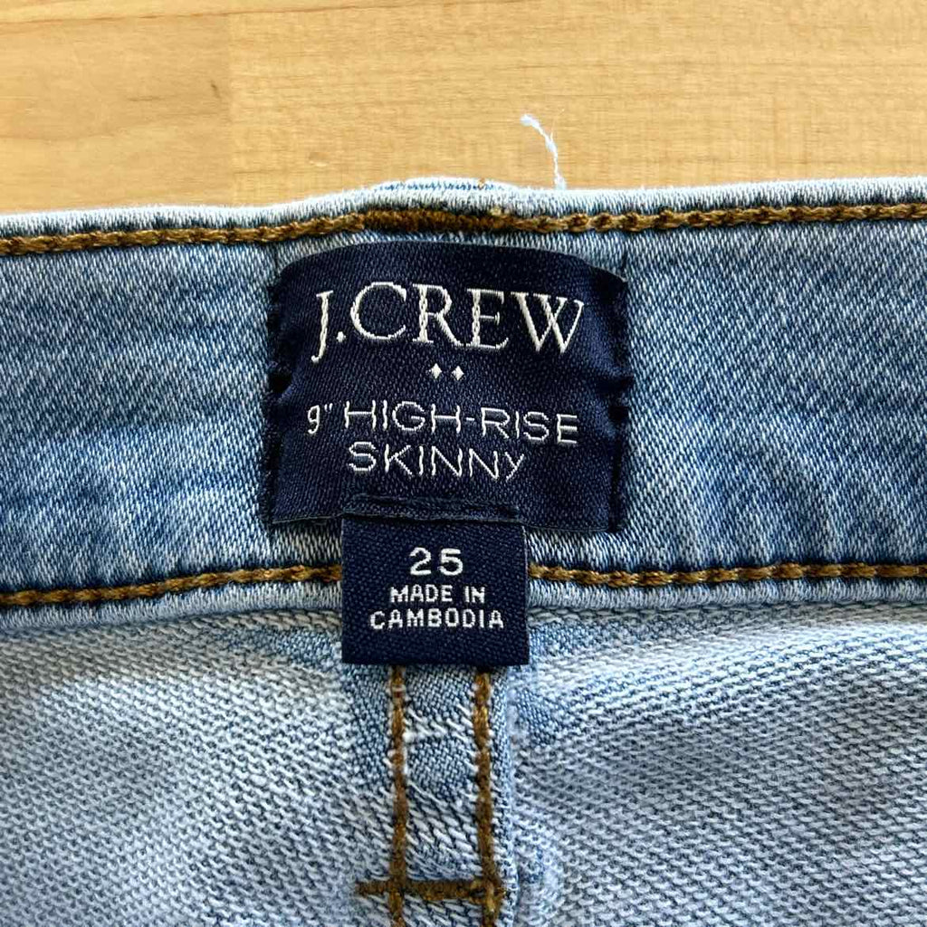 J Crew Size 25 Light Blue Denim Preloved Jeans