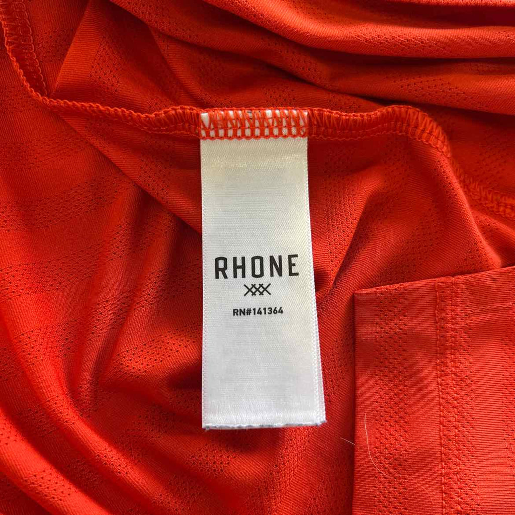 Rhone Size M Orange Preloved MENS Tank Top