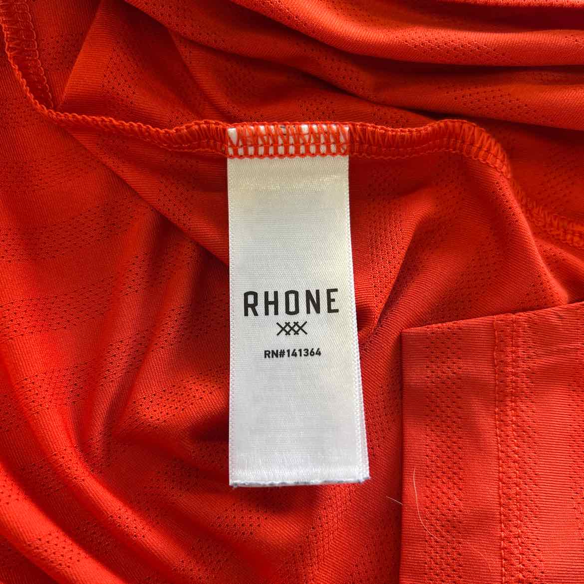 Rhone Size M Orange Preloved MENS Tank Top