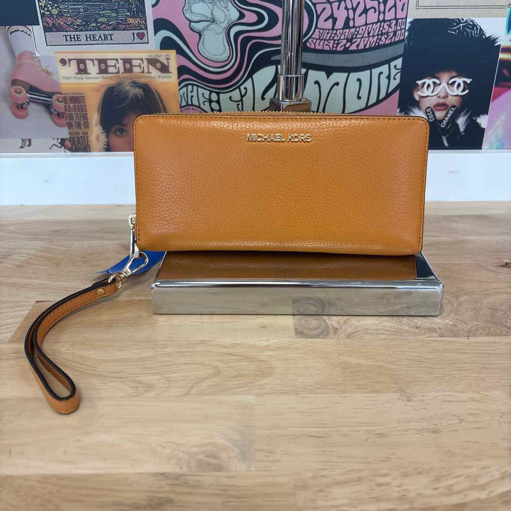 Michael Kors Goldenrod Wristlet Leather Wallet