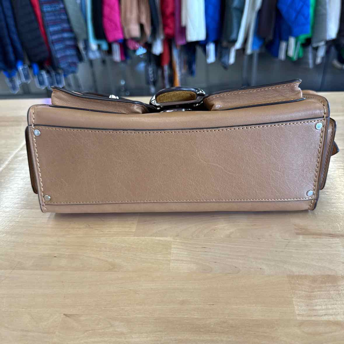 Coach Tabby Cargo Turnlock Full Grain Leather -  Honey Brown