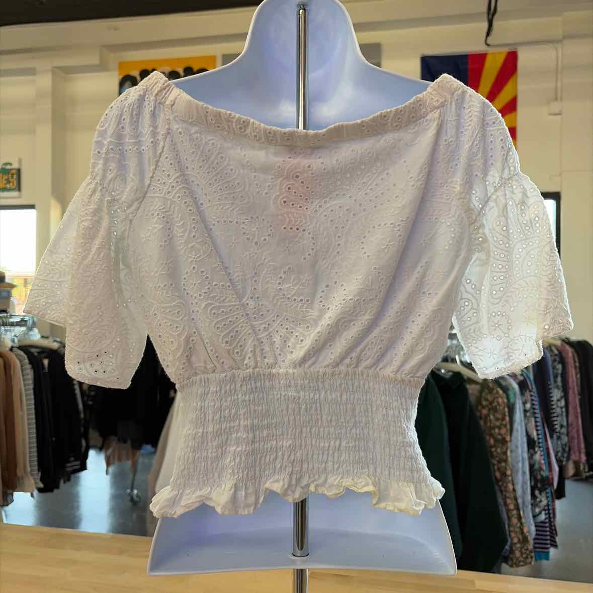 Guess Size XS White Used Blouse SS