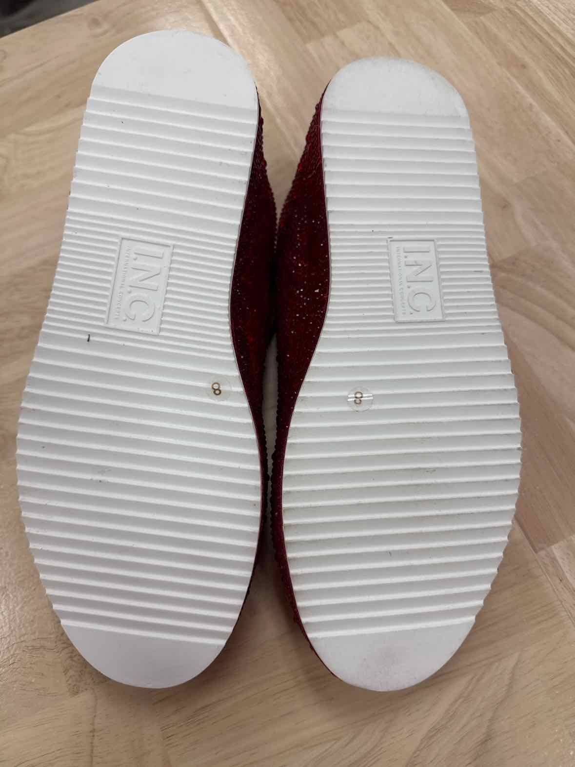 INC Size 8 Red Lola Sneakers - Red Bling