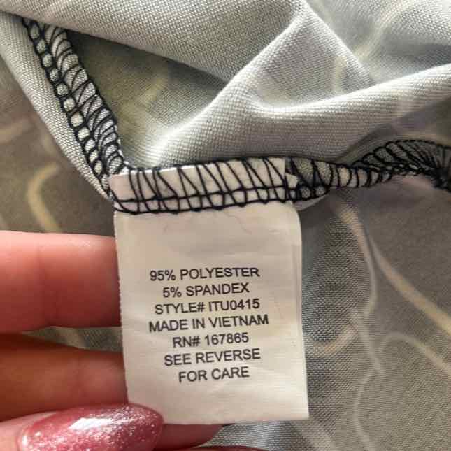 Notations Size L Black Polyester Preloved Blouse SS