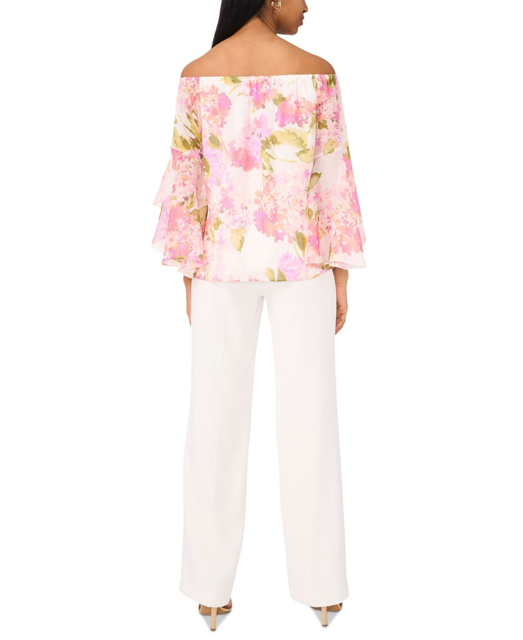 MSK Size PS Pink/white New Blouse LS