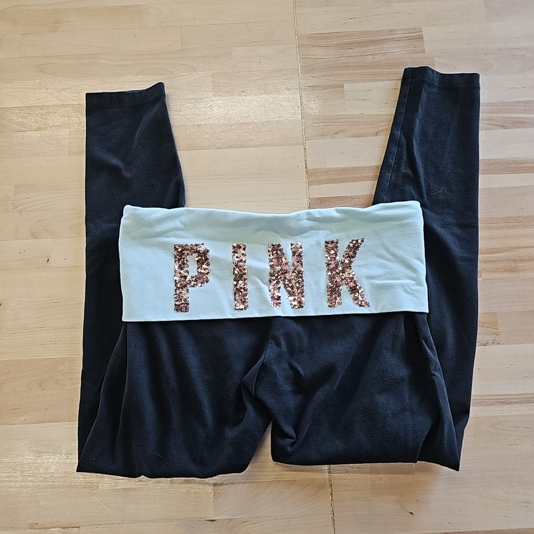 Pink Size M Black Yoga Pants